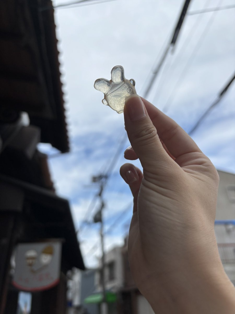 gekka1864's tweet photo. これは昨日
りんりんさんからみみっちグミをいただき

ノスタロイドαの
グミを澄んだ空に透かしながら～
ていう文を思い出して

透かした🐰 https://t.co/yoWg91jqZK