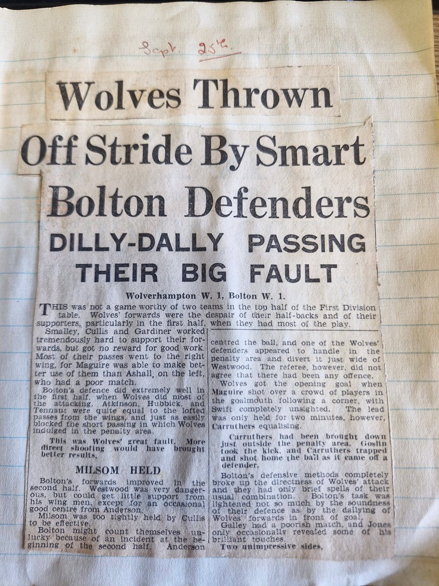 WolvesArchives's tweet photo. Tonight @Wolves face @OfficialBWFC. The clubs have met 138 times with each winning around 40%. Wolves' biggest win was 7-1 in 1950; their heaviest defeat 6-0 in 1890. Pics: Hancocks' goal 1950; 1937 match report; 1885 newspaper article; 1994 programme #Wolves150 #MatchDayMemories https://t.co/fR258CD7U8