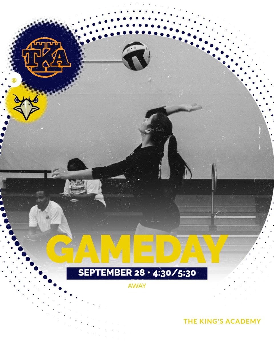 kingsathl's tweet photo. JV/V Volleyball head to Pee Dee Academy! 
Both MS Volleyball teams are in action along with 1st-3rd soccer! 
#GOLions https://t.co/x00NRPQrci