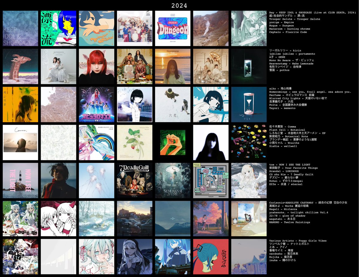 aikogreenn's tweet photo. 好きなアルバム（2022-2025）#RAY #TrooperSalute #VOCALOID #DOUJIN https://t.co/iiee5dYCso