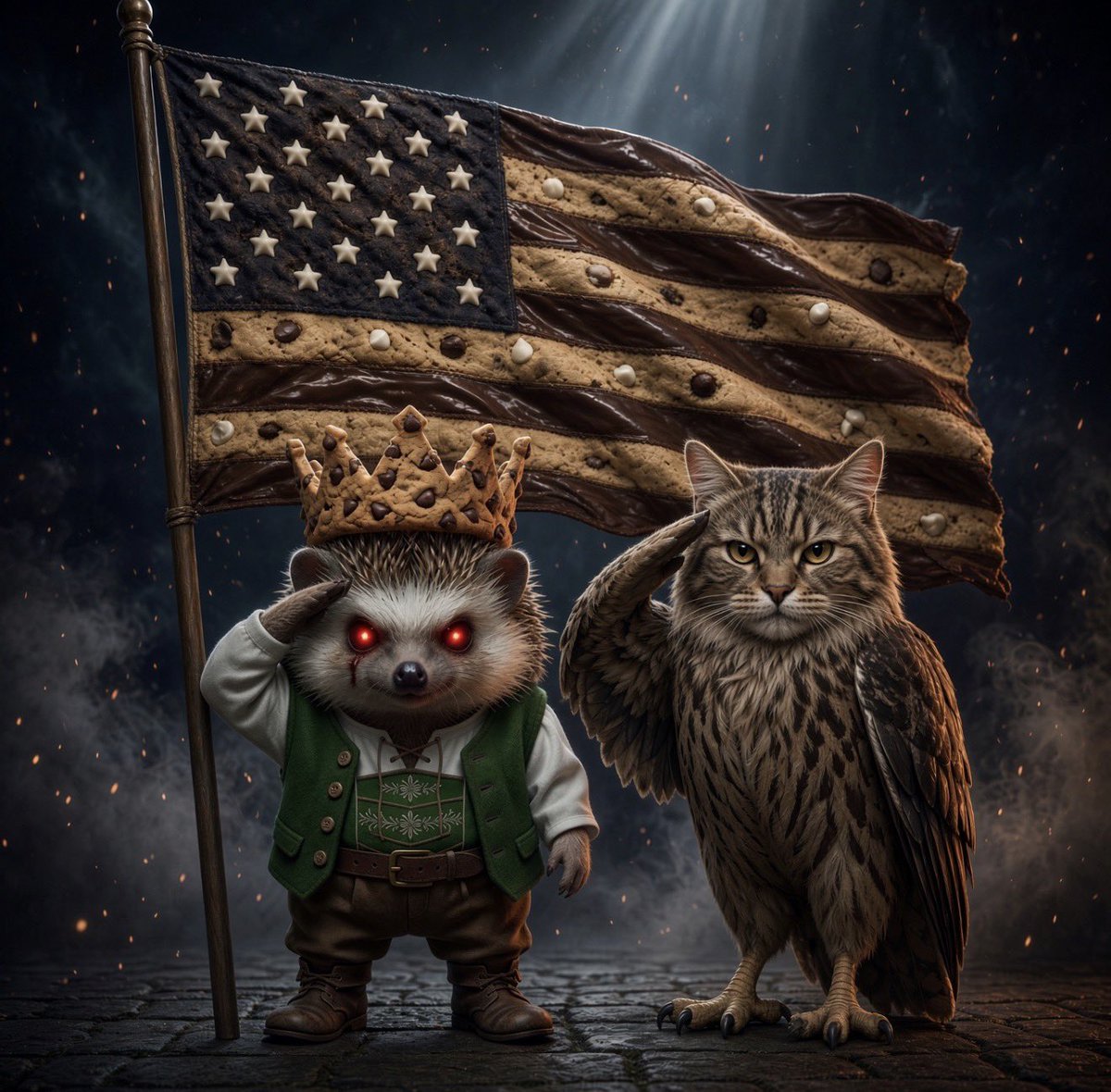 HasnHedgehog's tweet photo. It is Meowl o'clock!!! https://t.co/9HvtZX83q8