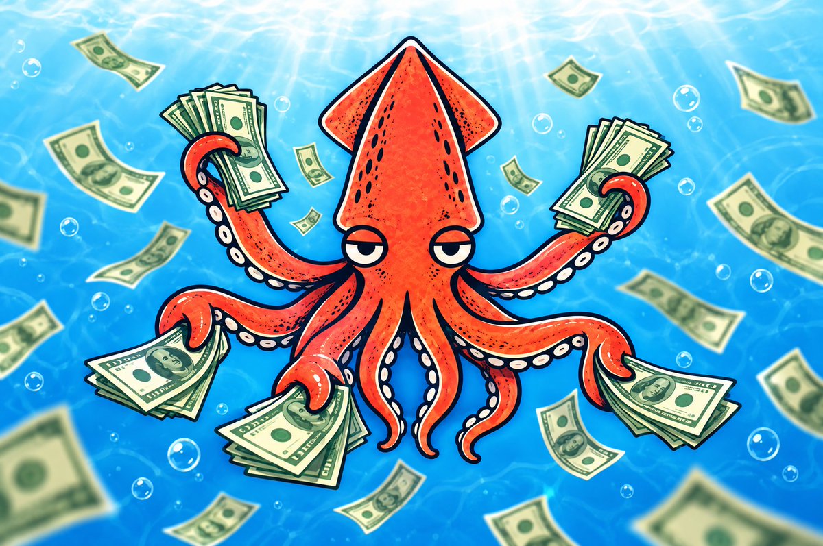 AquaSquidCoin's tweet photo. Did you know you can earn SOL by holding SQUID?

The longer you hold, the more you earn,

You can also earn SOL by posting about $SQUID on X

This is all thanks to the @Aqua_Launchpad - gud tek