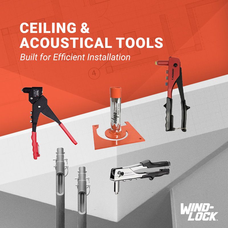 windlock's tweet photo. Professional-grade ceiling and acoustical tools &amp; accessories. Edge cutters, punch sets, lag poles, drivers, &amp; ceiling accessories for suspended ceilings, drywall ceilings, ceiling tiles, and acoustical system installations. https://t.co/UPkE764T0x https://t.co/4M1AjUwGaQ