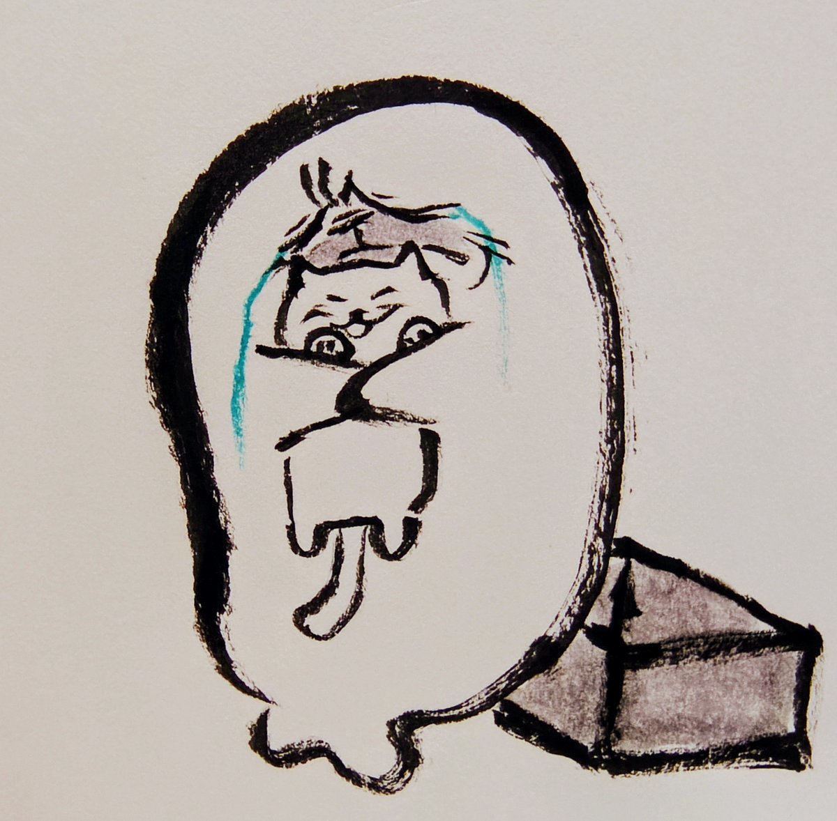 jissunboshi96's tweet photo. 捨て猫を拾ったアザラシを描きました。 https://t.co/ELiQN73nvs
