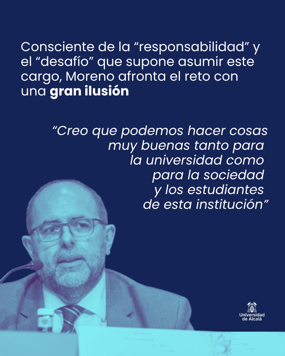 UAHes's tweet photo. Carlos Jesús Moreno asume la gerencia de la UAH consciente de la “responsabilidad” y el “desafío” que supone, pero también con una “gran ilusión” de contribuir a reforzar el prestigio de la institución.

La UAH agradece el trabajo de Carmen Figueroa, anterior gerente desde 2024. https://t.co/ObUSaIAgDG