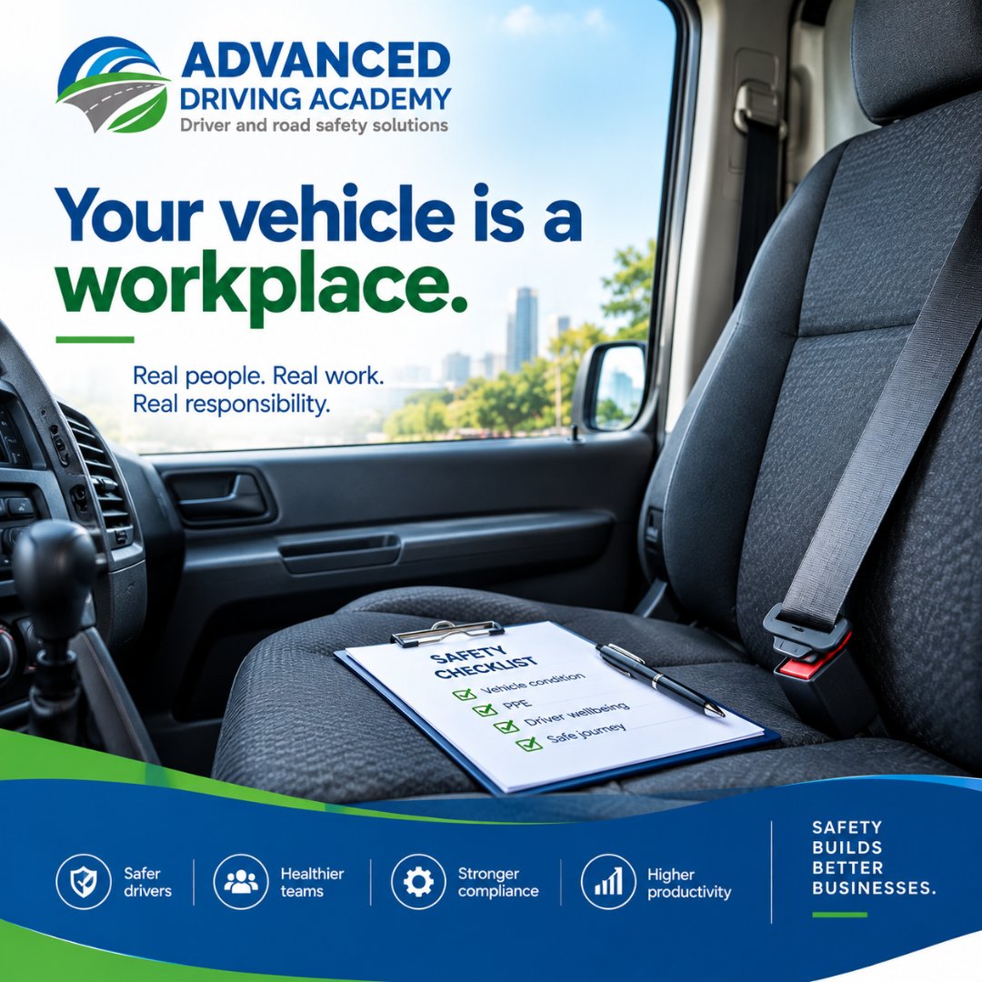 adaafricax's tweet photo. If your team drives for work, their vehicle is their workplace. Give it the same safety standards as the office.
#WorkplaceSafety #DutyOfCare #FleetSafety https://t.co/Hkf6jt9eVG