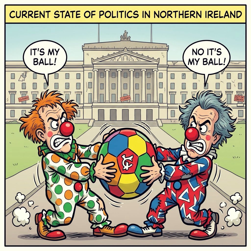 KSCUBKEE's tweet photo. Good morning folks. Another new day and Sinn Fein are still the party of abort and import, Jeffrey Donaldson is still a P3do, diesel is still £2 a litre and you still can’t get a doctors appointment. 

People are waking up to the divide and conquer / art of distraction tactics. 

No Stormont, no wages!!