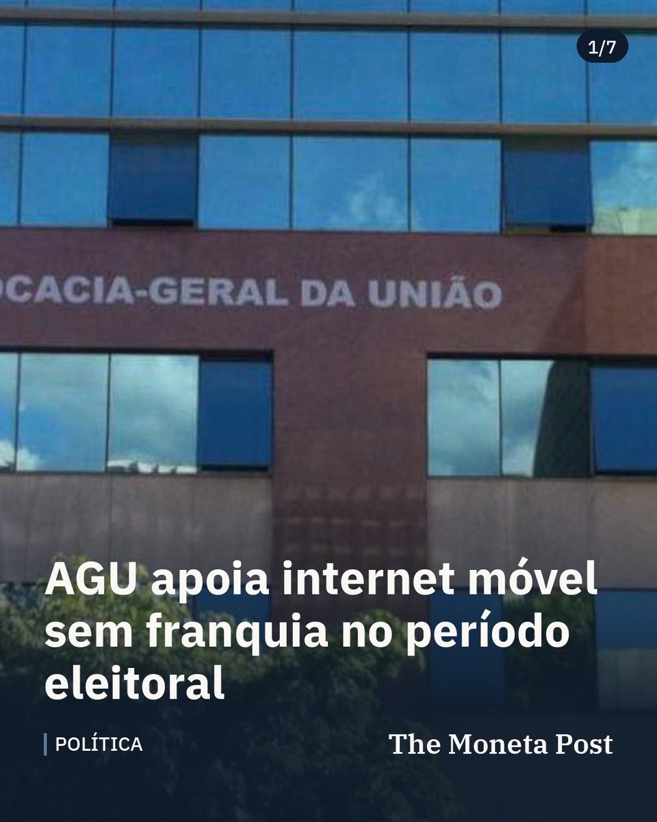 MonetaPostbr's tweet photo. AGU apoia internet móvel sem franquia no período eleitoral

Pedido no Supremo opõe argumento de acesso à informação e alerta da Anatel sobre risco de congestionamento nas redes.

#noticias #agora #stf https://t.co/VfvrQpAgkC