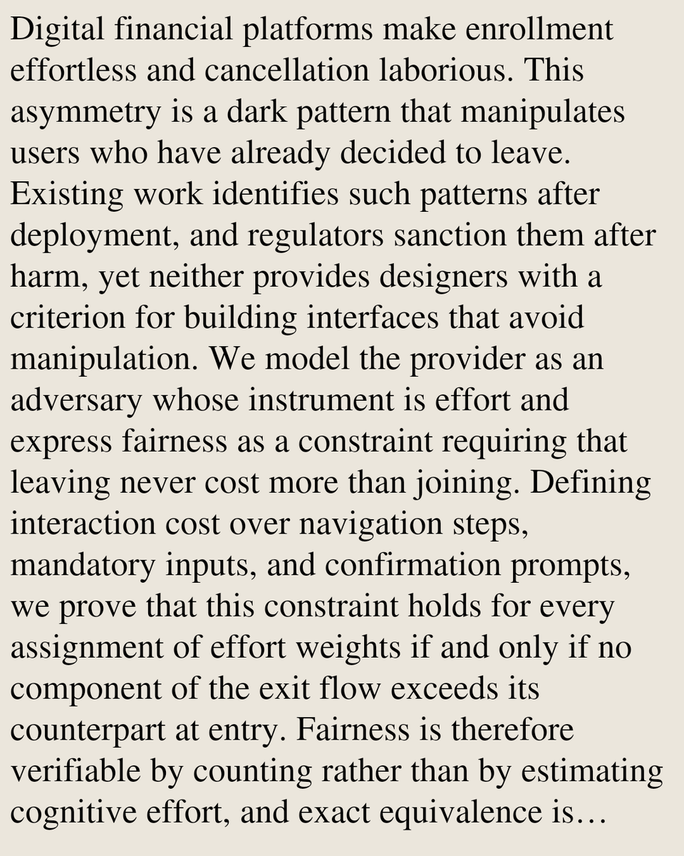 Smartphones's tweet photo. Redesigning Trust: Replacing Dark Patterns with Fair Choice Architecture in Financial Interfaces

Oluwadamilola Awakan, Tawan Aroonwechkul, Roshan Gunjoor, Supriya Khadka, Sanchari Das
https://t.co/L19JNfRvxB [𝚌𝚜.𝙷𝙲]
💬Accepted at HumSec Workshop, ESORICS '26 https://t.co/pw4lou61R3