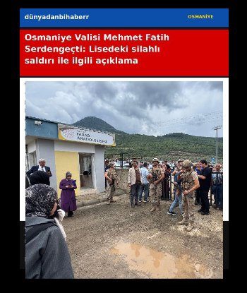 ay0101adanali's tweet photo. Osmaniye'de yeğeni tarafından okulda vurulan öğretmen hayatını kaybetti

https://t.co/CqnYx717EJ https://t.co/WuJhnUUEfa