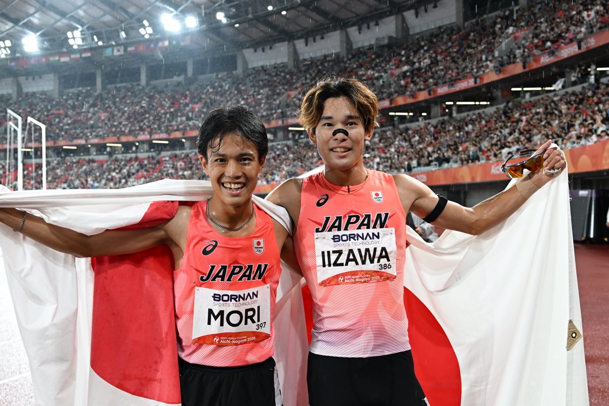 Getsuriku's tweet photo. #名古屋アジア大会
男子1500m
🥇飯澤千翔（住友電工） 3.36.35
16年ぶりの大会新！
🥈G.シン🇮🇳 3.36.72
🥉森凪也（Honda） 3.37.92
Wメダルは60年ぶり

中大所属の簡子傑🇹🇼は6位
3分39秒00の自己新と好走✨ https://t.co/J6Tc2l7kHL