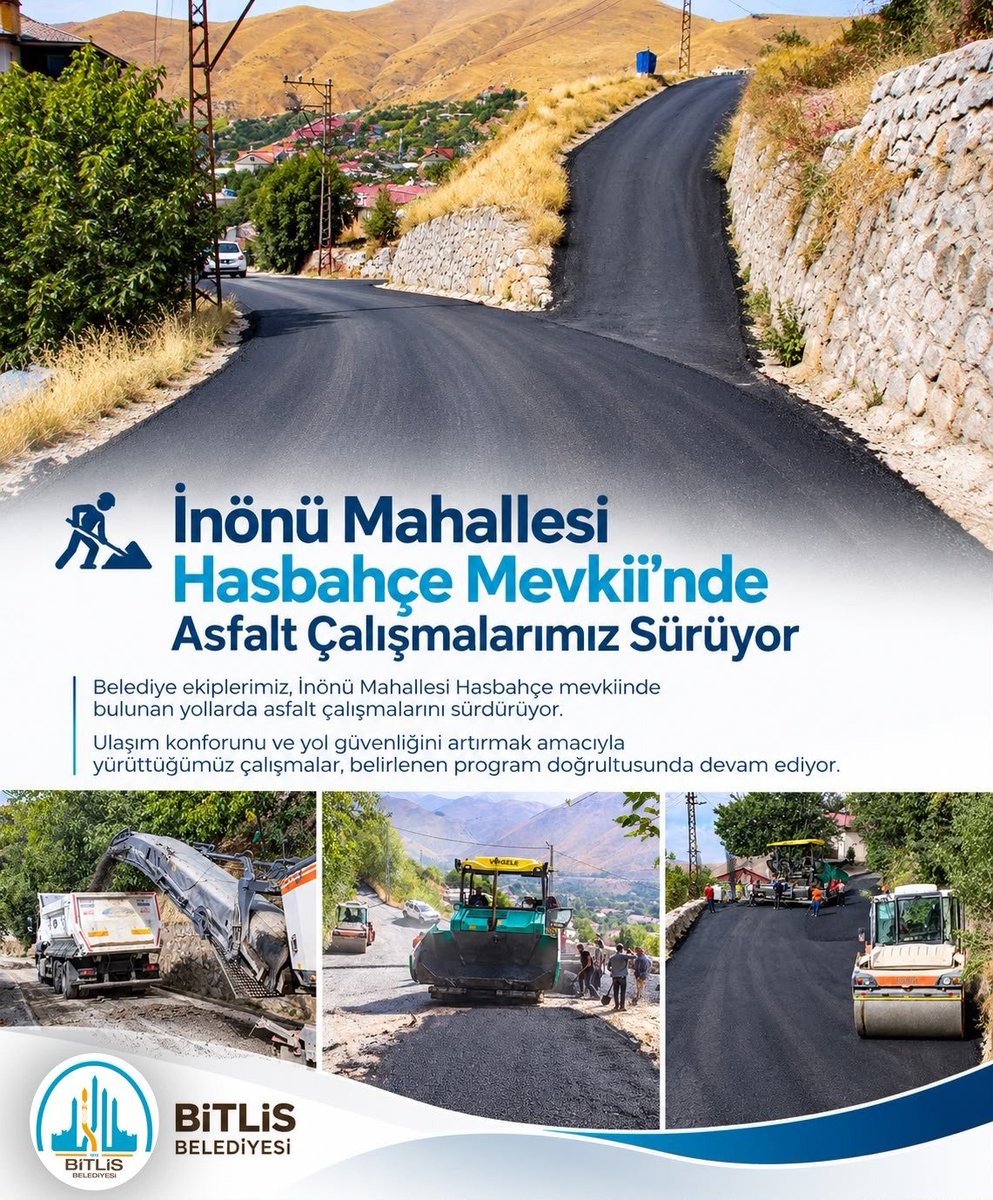 Ntanglay's tweet photo. 🚧 İnönü Mahallesi Hasbahçe Mevkii’nde Asfalt Çalışmalarımız Sürüyor

İnönü Mahallemiz Hasbahçe mevkiinde yol konforunu ve ulaşım güvenliğini artırmak amacıyla asfalt çalışmalarımıza devam ediyoruz.

Ekiplerimiz sahada çalışmalarını aralıksız sürdürürken, hemşehrilerimizin daha güvenli ve konforlu ulaşım sağlayabilmesi için kentimizin farklı noktalarında yol çalışmalarımızı belirlediğimiz program doğrultusunda gerçekleştiriyoruz.