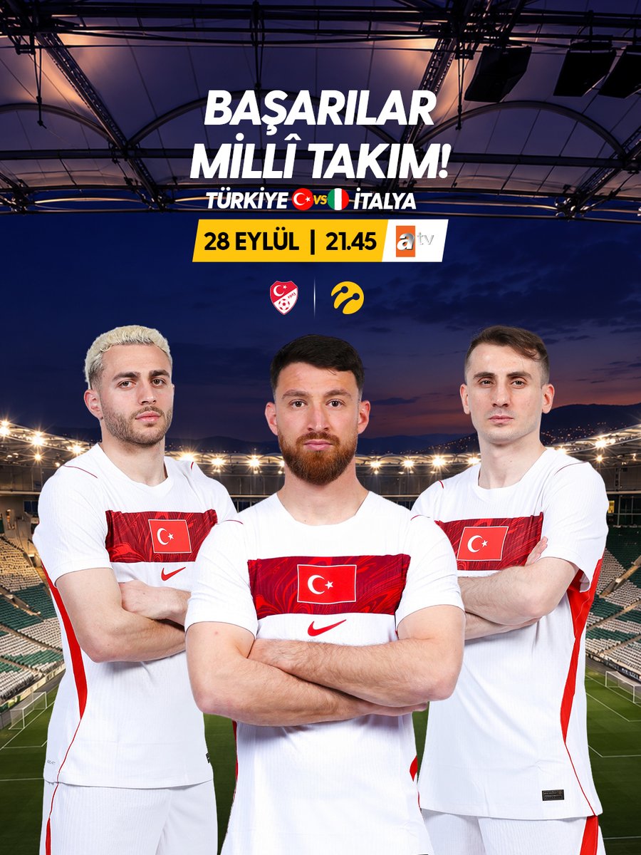 Turkcell's tweet photo. Ana sponsoru olmaktan gurur duyduğumuz A Millî Futbol Takımımıza, İtalya ile oynayacağı Uluslar Ligi ikinci mücadelesinde başarılar diliyoruz. 💛

#MilliTakım🇹🇷 https://t.co/pkAG7zK8Is