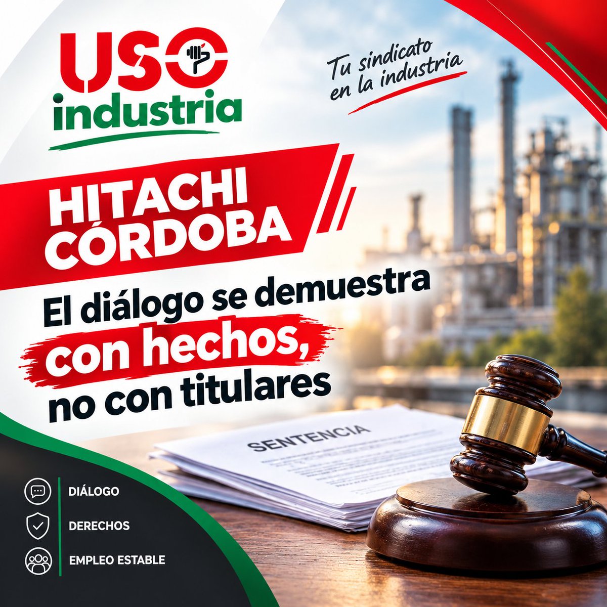 usoindustria's tweet photo. ⚖️ La sentencia 239/26 declara nula la externalización parcial de Hitachi Energy Córdoba: vulneró la libertad sindical, sin negociar y sin buena fe. Indemnización: 30.000 €. El diálogo se demuestra en la mesa, no en los titulares. https://t.co/vnO9PC9Um9 https://t.co/hfoP0hfCiy