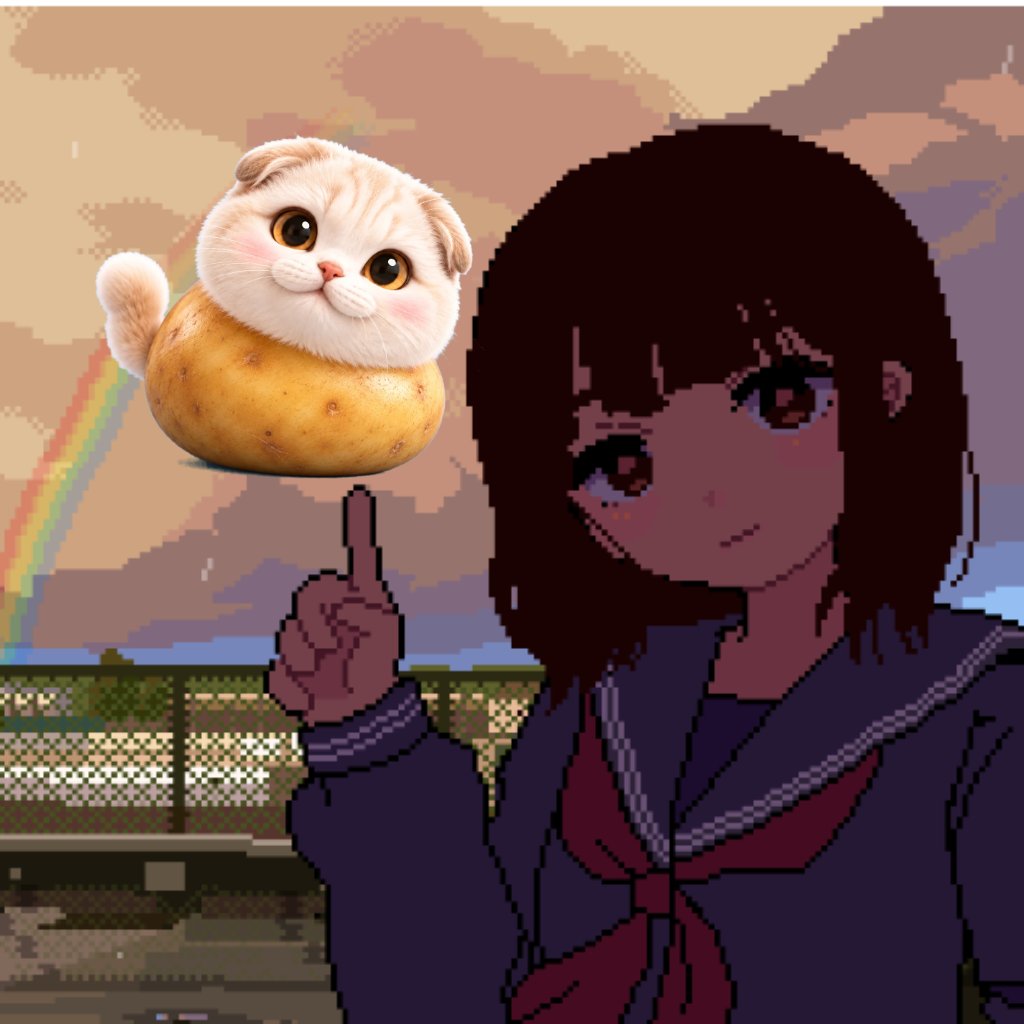_notwaynee's tweet photo. $POTATCHI keeps expanding beyond just the meme. 🥔🐱

You can create your own Potatchi PFP through Potatchi Studio, another way for the community to make the character their own.
The brand is getting stronger. The community keeps building.

Don’t fade the potato. 🐾
https://t.co/SedemXxq63