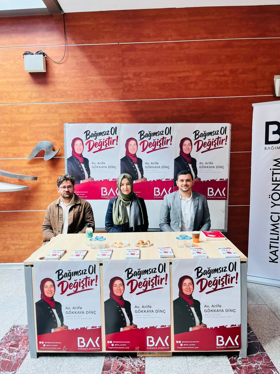 bak_avukat's tweet photo. Baro Seçimleri İçin Start Verildi! 🚀

Bağımsız Avukatlar Grubu olarak adliyelerdeki stantlarımızda yerimizi aldık.

Mesleğimizin geleceğini birlikte inşa etmek, sorunlarımıza ortak çözümler üretmek ve heyecanımızı paylaşmak için siz değerli meslektaşlarımızı stantlarımıza bekliyoruz. 

✅ İstanbul Anadolu Adliyesi
✅ Çağlayan Adliyesi
✅ Bakırköy Adliyesi
✅ Bakırköy Adliyesi Ek Bina

Yoğun duruşma temposu arasında bir kahve molası vermek ve sohbet etmek isterseniz stantlarımızda sizleri ağırlamaktan mutluluk duyarız.

Desteğiniz ve güler yüzlü sohbetiniz için şimdiden teşekkürler 🌸