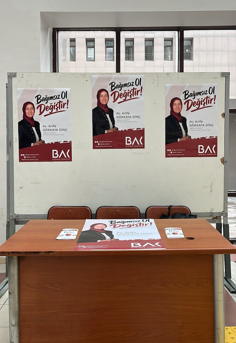 bak_avukat's tweet photo. Baro Seçimleri İçin Start Verildi! 🚀

Bağımsız Avukatlar Grubu olarak adliyelerdeki stantlarımızda yerimizi aldık.

Mesleğimizin geleceğini birlikte inşa etmek, sorunlarımıza ortak çözümler üretmek ve heyecanımızı paylaşmak için siz değerli meslektaşlarımızı stantlarımıza bekliyoruz. 

✅ İstanbul Anadolu Adliyesi
✅ Çağlayan Adliyesi
✅ Bakırköy Adliyesi
✅ Bakırköy Adliyesi Ek Bina

Yoğun duruşma temposu arasında bir kahve molası vermek ve sohbet etmek isterseniz stantlarımızda sizleri ağırlamaktan mutluluk duyarız.

Desteğiniz ve güler yüzlü sohbetiniz için şimdiden teşekkürler 🌸