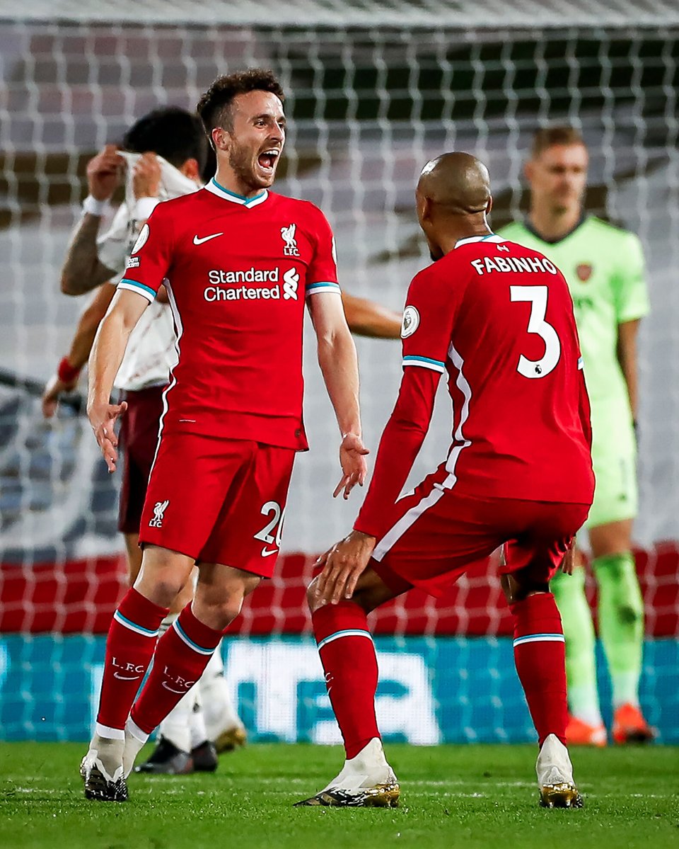 brfootball's tweet photo. Six years ago, Diogo Jota scored his first Liverpool goal. 

He subbed on in the 80th minute against Arsenal and scored eight minutes later to deliver a 3-1 win ❤️ https://t.co/W5qZk9sXOa