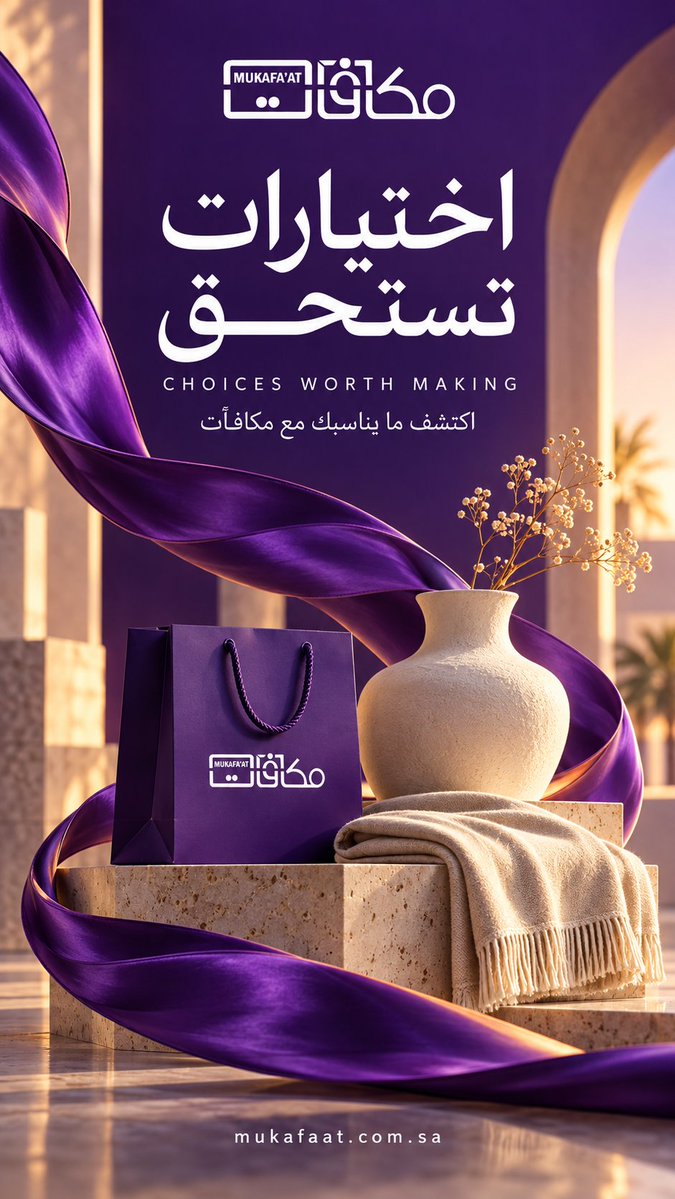 Mukafaat_app's tweet photo. اختيارات تستحق أن تمنحها وقتك.
تصفّح مكافآت، واكتشف ما ينسجم مع ذوقك واحتياجك، من العناية والمنزل إلى التسوق والتجارب.

Some choices deserve a closer look. Explore Mukafaat and discover options that fit your taste and needs.

https://t.co/rxEqlmTSe0
#مكافآت #MUKAFAAT https://t.co/uCftUGydpw