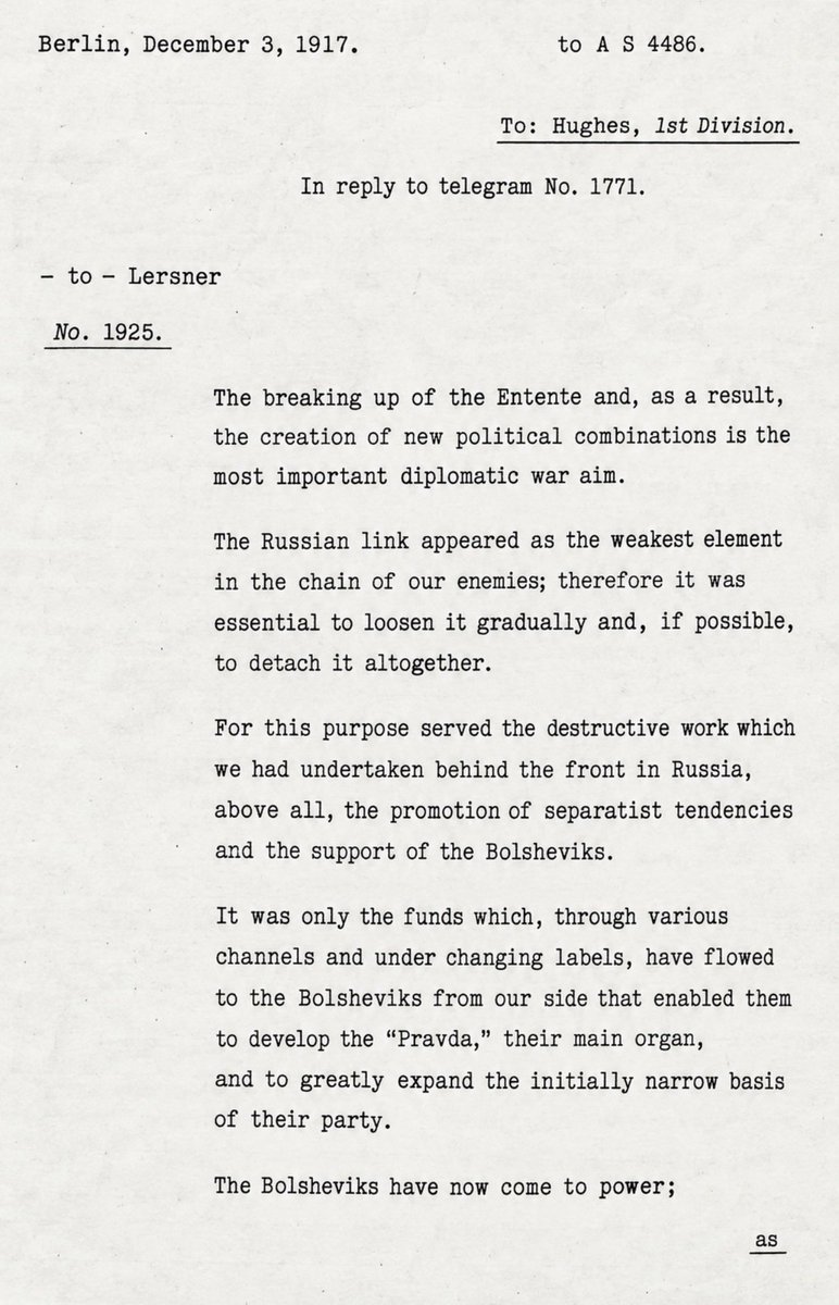 Kathleen_Tyson_'s tweet photo. I didn’t know Lenin was a paid German agent to weaken and destabilise Russia.

So much evil traces to 1917 imperial overreach. https://t.co/wrHBEz8s1d