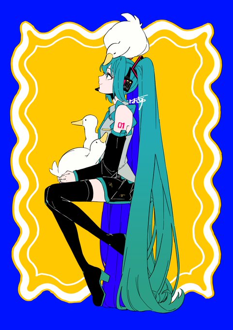 初音ミク「あなたは天使#初音ミク 」|まいむぎのイラスト