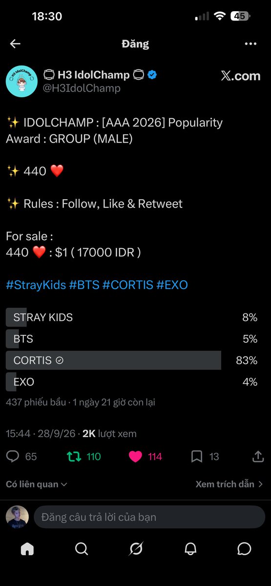 trizzybabi05's tweet photo. @H3IdolChamp for #CORTIS https://t.co/35TF0qt0kO