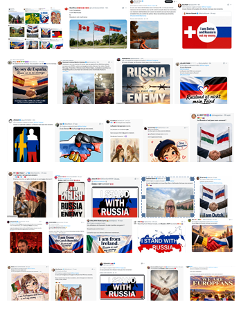 aragon_jb's tweet photo. La Russie n'est pas notre ennemie ! 
Ce slogan a fleuri tout le week-end sur X dans toutes les langues européennes !
 L'aspiration des peuples à la paix a mis en PLS  la propagande pro-guerre débile et mortifère des dirigeants et médias mainstream ! https://t.co/WapekX15CG
