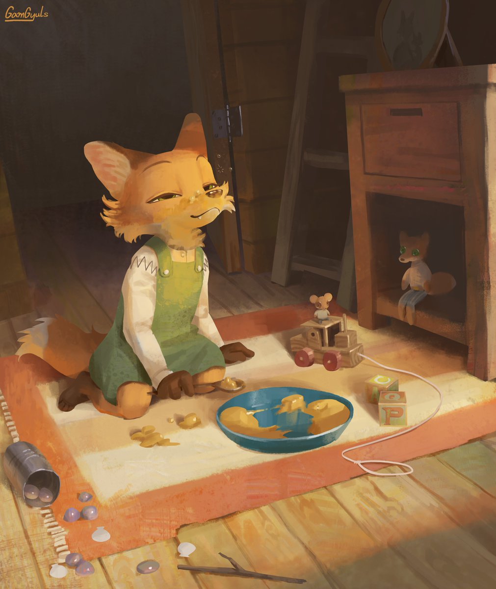 Gam_Gyuls's tweet photo. eepy little piper fox https://t.co/ssRVk1A4g2