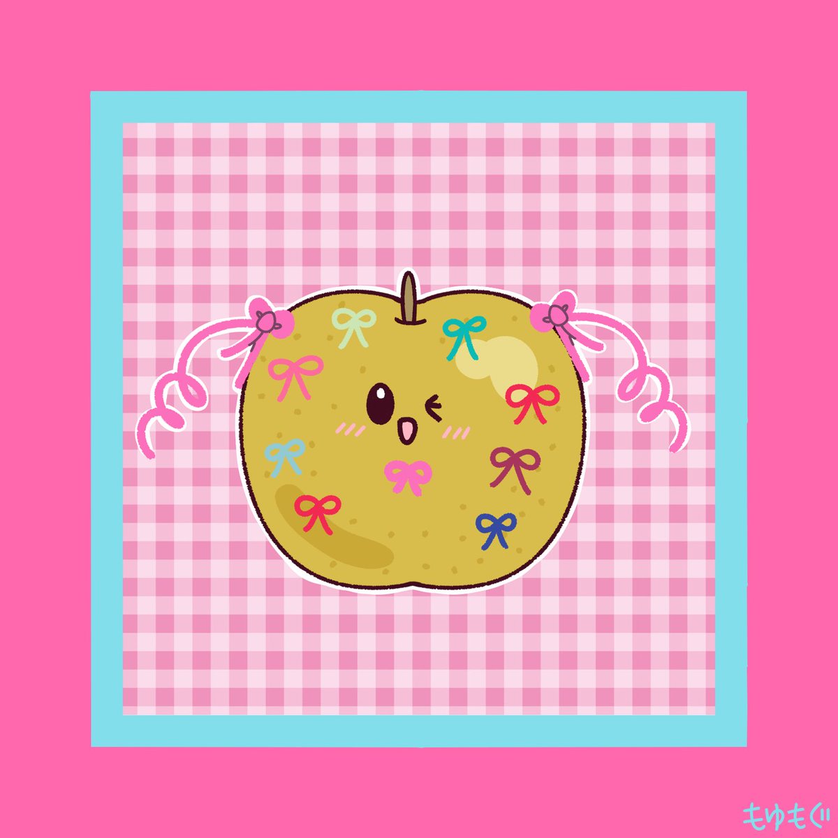 moyuhitode's tweet photo. やっほー！
梨だょ🍐
秋のおしゃれに
たくさんリボンと
ヘアクリップもつけちゃったょ⤴︎

#ゆるいイラスト　#イラスト　
#平成女児 https://t.co/FnHCQdrdbr