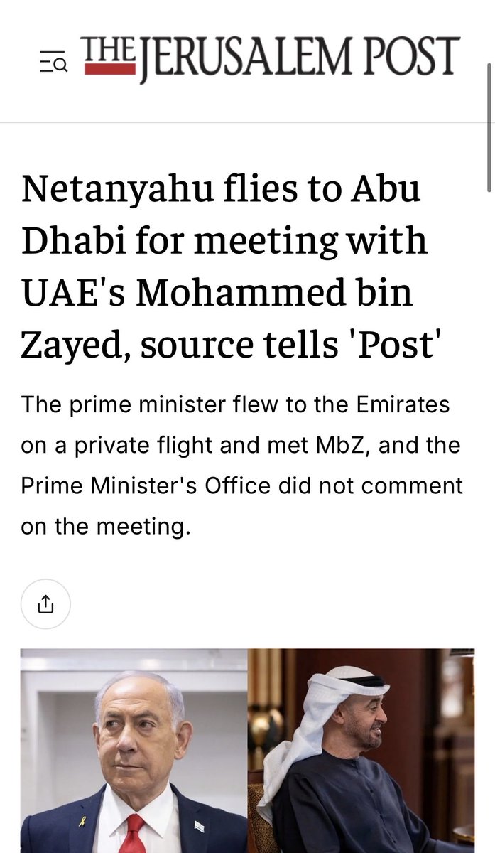 SuldanMohamed_'s tweet photo. Said Deni, Ahmed Madobe & Abdirahman Irro are in Abu Dhabi. 

Guess who is also there? Benjamin Netanyahu… 

Another interesting point:

Eritrean opposition groups backed by UAE, Ethiopia & Israel are based in Tel Aviv, using a warehouse as a base to ship armaments as the #Ethiopia civil war kicks off in attempt to use Addis Ababa to overthrow Asmara. 

The proxy war has begun. 

A lot to discuss…