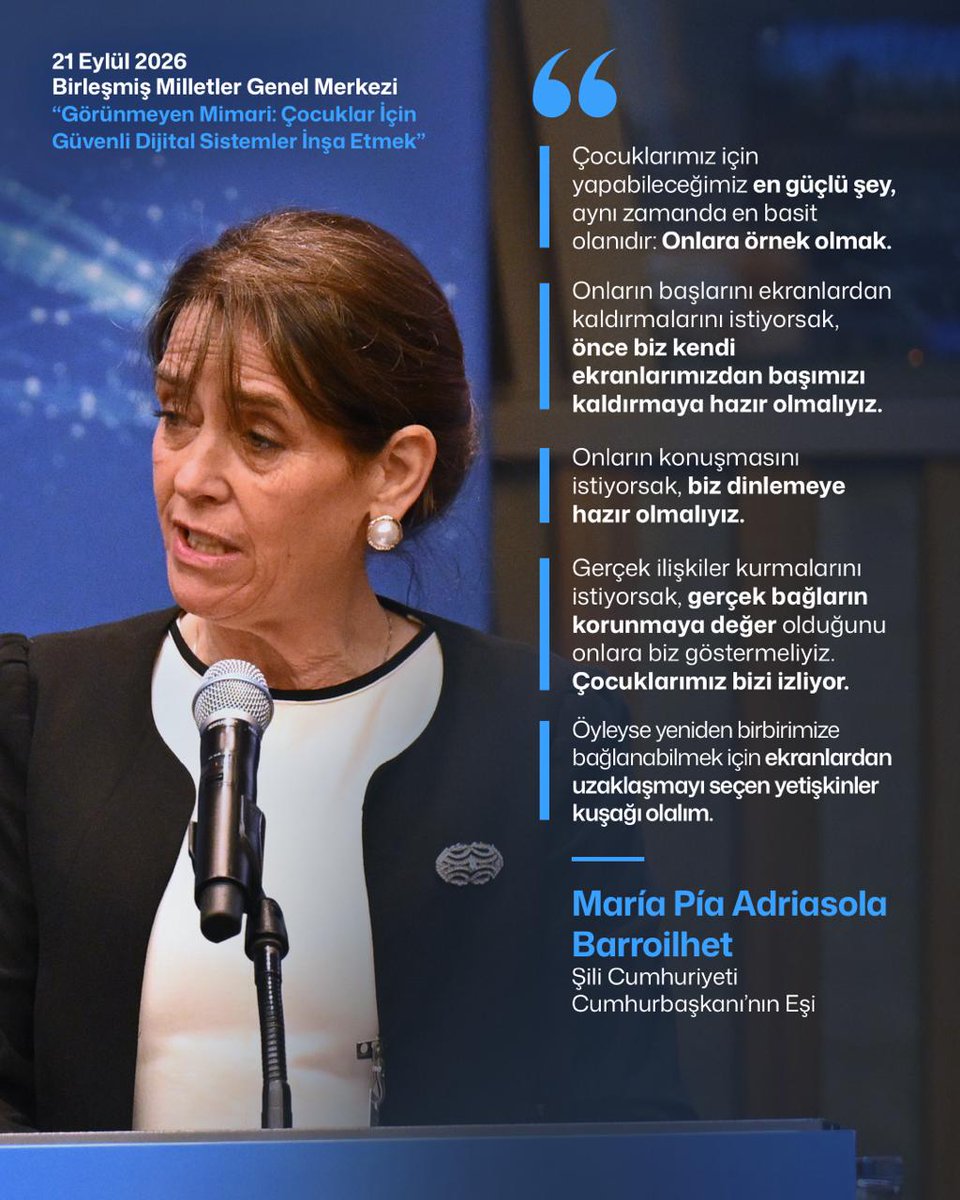 Gulce_Ebrar's tweet photo. María Pía Adriasola Barroilhet:

"Çocuklarımız için yapabileceğimiz en güçlü şey, aynı zamanda en basit olanıdır: Onlara örnek olmak. Çocuklarımız bizi izliyor. Öyleyse yeniden birbirimize bağlanabilmek için ekranlardan uzaklaşmayı seçen yetişkinler kuşağı olalım." https://t.co/8aDYYHgHCo