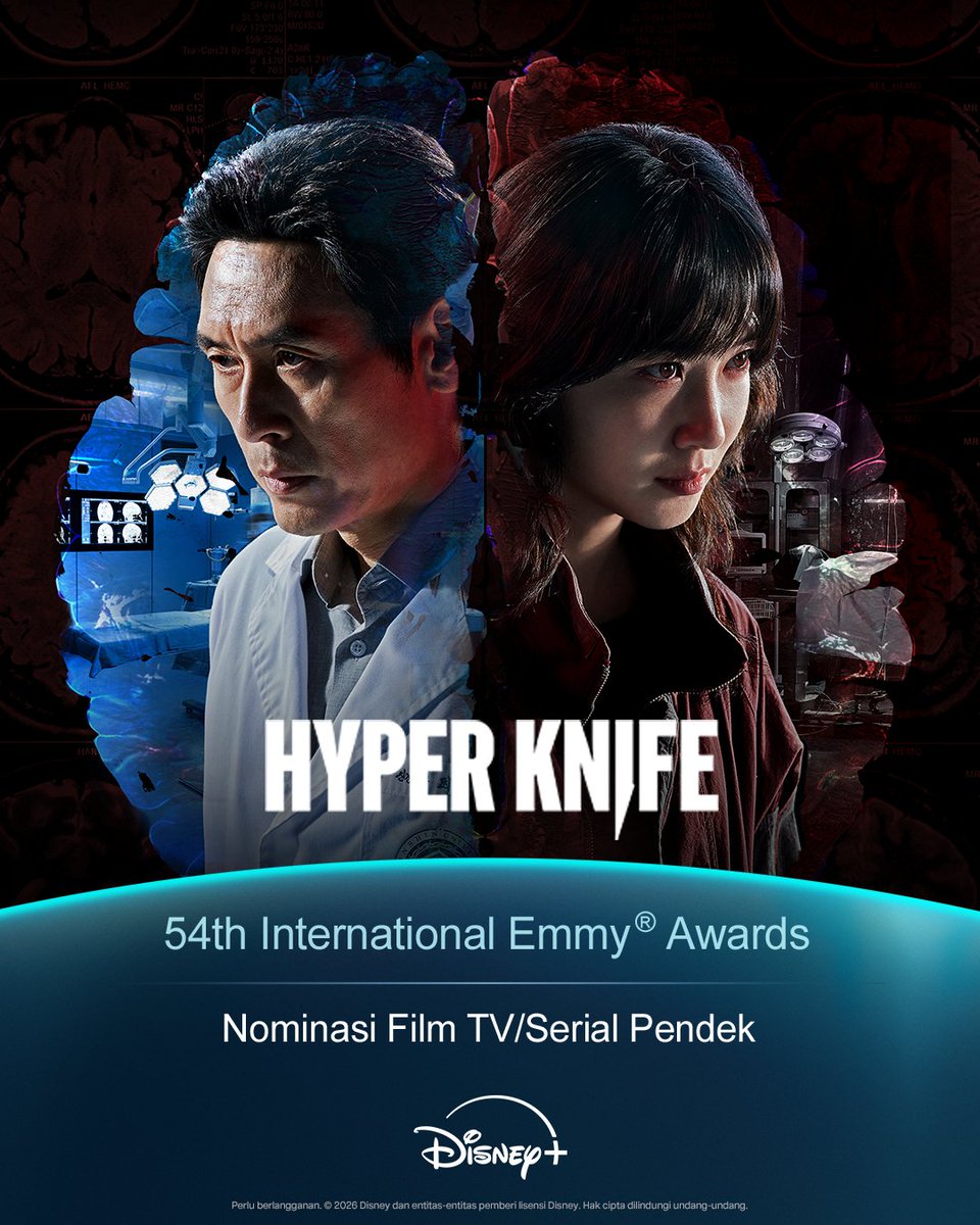 DisneyPlusID's tweet photo. #HyperKnife masuk nominasi International Emmy® Awards! 🏆

Guru dan murid, dua-duanya jago bedah tapi justru jadi rival. Streaming sekarang di app baru #DisneyPlusID. https://t.co/mrmFBgYm4b