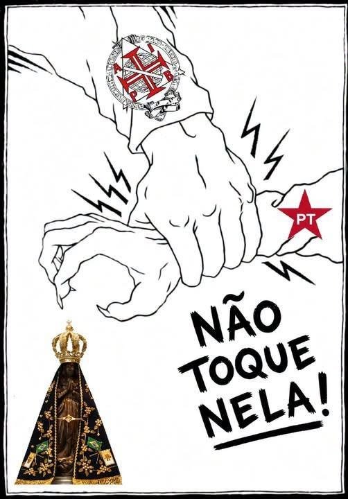 Regina23Almeida's tweet photo. Não toque na Padroeira do Brasil! https://t.co/ssiMQ7l6K0