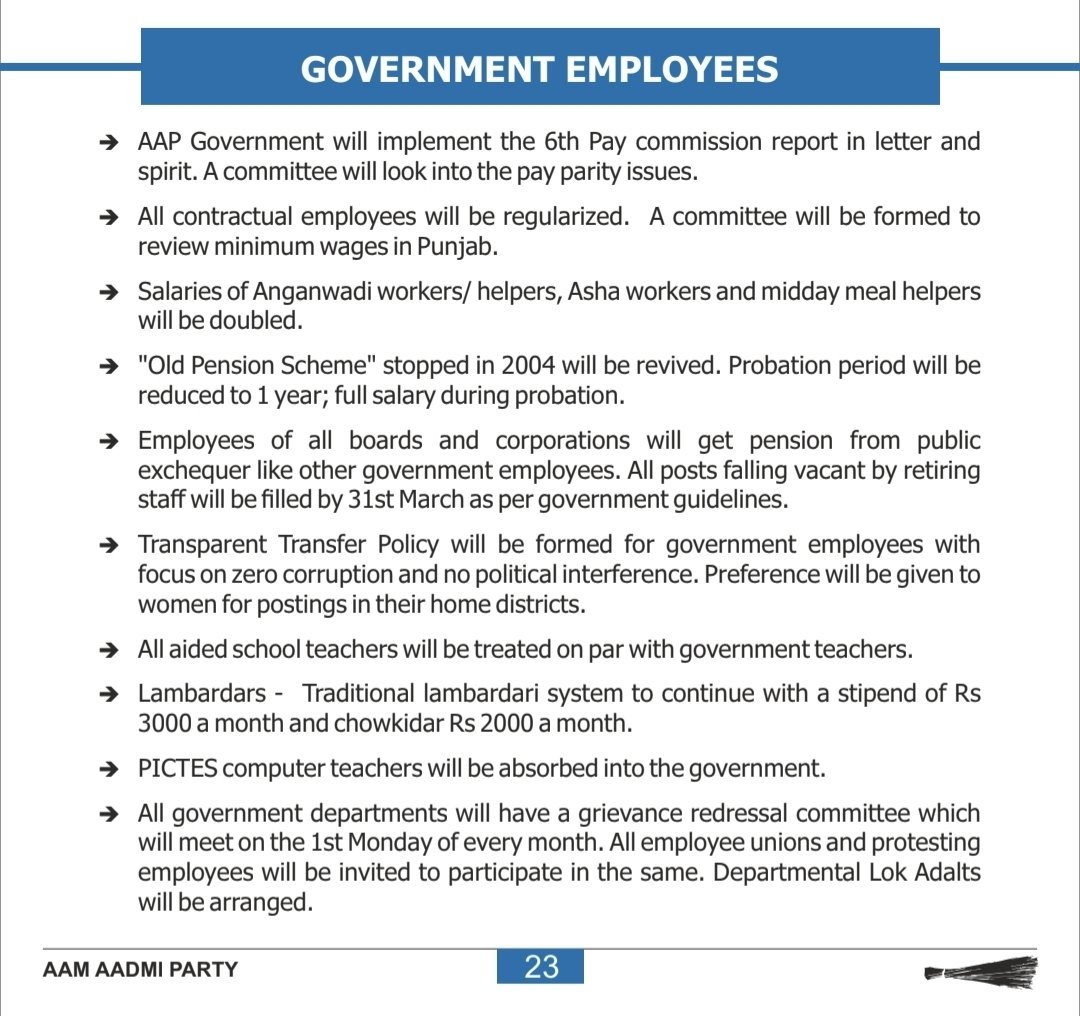 KulpreetSidhu's tweet photo. @SauravDassss @AAPPunjab Clearly mentioned in @AamAadmiParty @AAPPunjab manifesto that Computer Faculties will be absorbed into Education Department..#KejriwalEducationModel
#FakeDiwaliGiftOfAAP #JusticeForComputerFacultyOfPunjab #AAPSchoolOfLies https://t.co/nqCXERF4vE