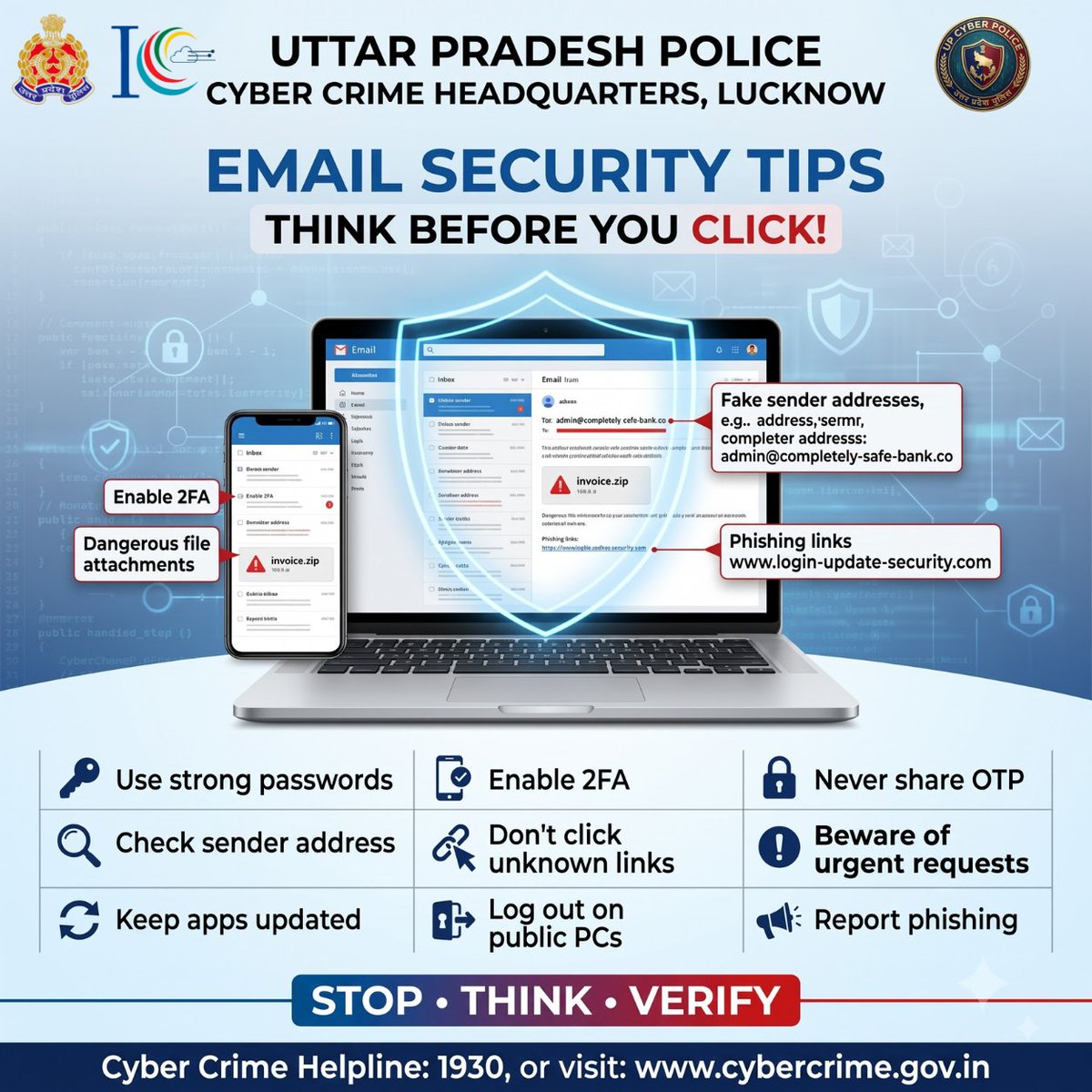 cyberpolice_up's tweet photo. 📞 National Cyber Crime Helpline Number:
👉 1930 (24×7, toll-free)
🌐 Online Complaint Portal:
👉 https://t.co/f6nbCSkM4A https://t.co/aBD1ldQF3z