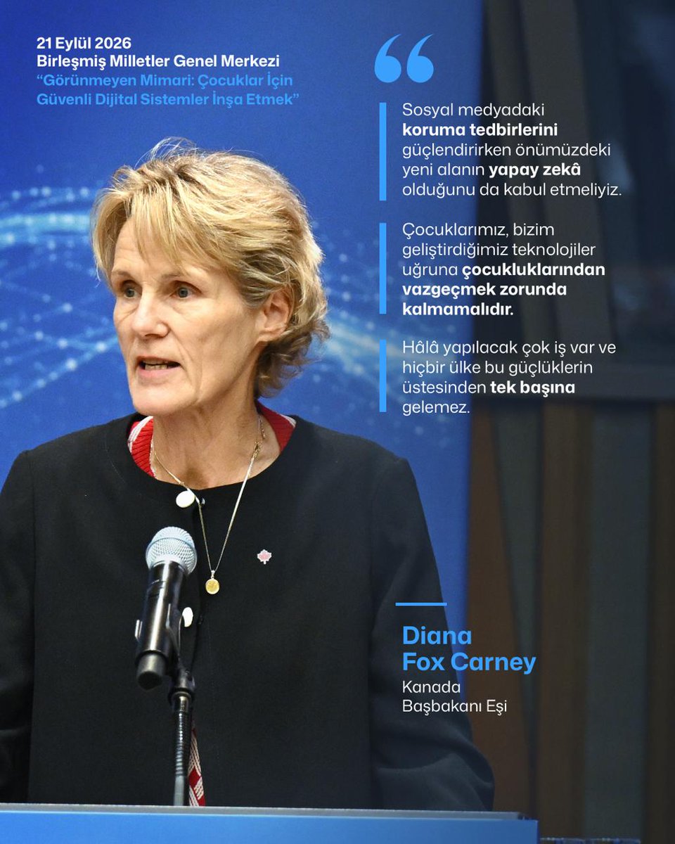 Gulce_Ebrar's tweet photo. Diana Fox Carney:

"Sosyal medyadaki koruma tedbirlerini güçlendirirken önümüzdeki yeni alanın yapay zekâ olduğunu da kabul etmeliyiz. Çocuklarımız, bizim geliştirdiğimiz teknolojiler uğruna çocukluklarından vazgeçmek zorunda kalmamalıdır." https://t.co/hmVJrXK3NU