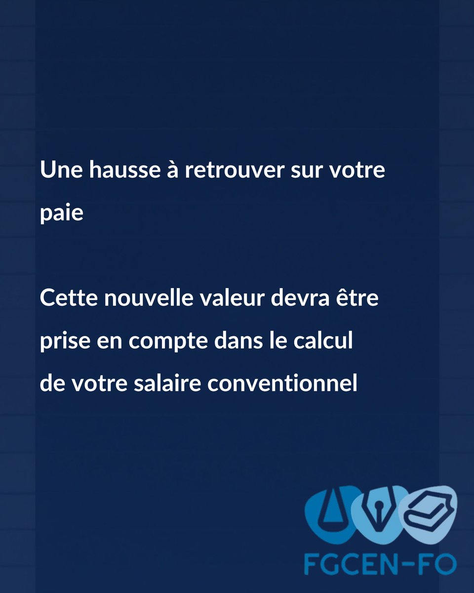 FGCENFO's tweet photo. À compter d'aujourd'hui, la valeur du point dans le notariat passe à 16,17 €.

À la fin du mois, pensez à vérifier que cette revalorisation est bien prise en compte sur votre bulletin de paie.

Un doute ? La FGCEN-FO vous informe et vous accompagne. https://t.co/s7zDUEetJp