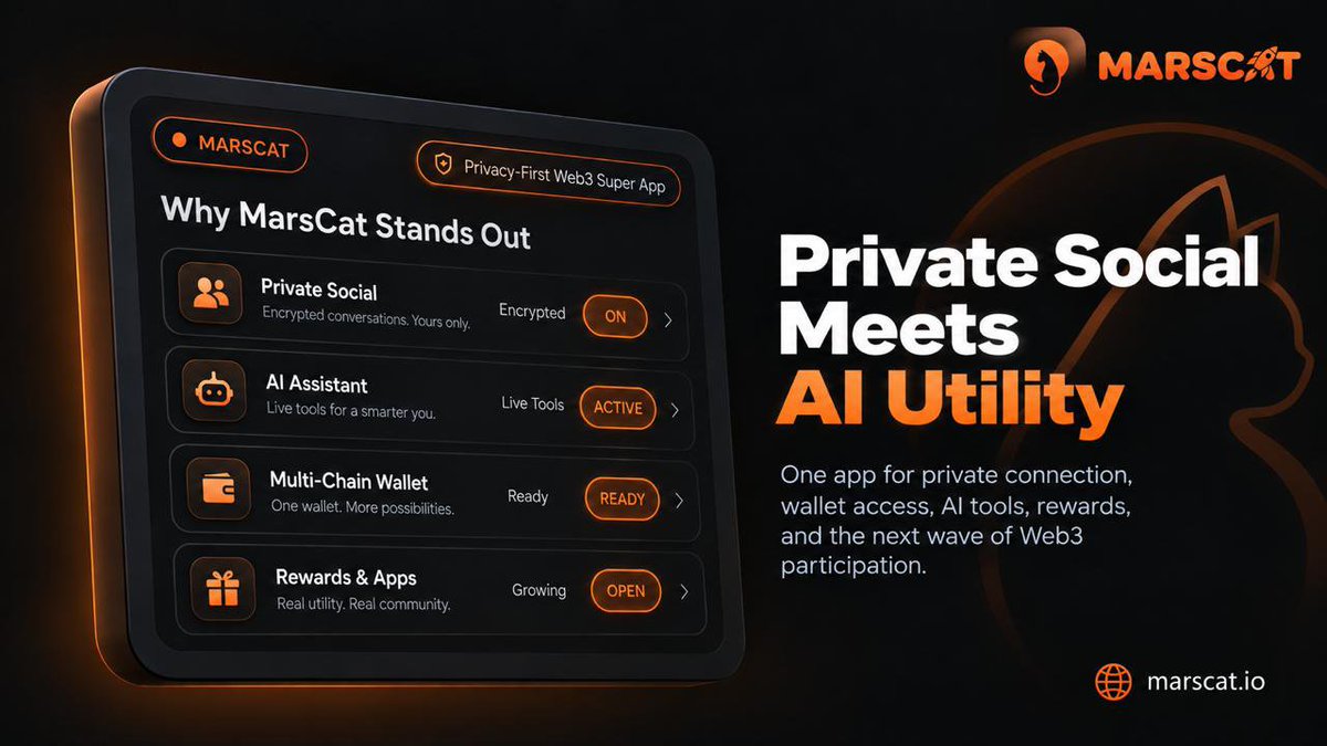 CrypNhuel's tweet photo. While most “private” instant messengers are centralized systems disguised as privacy apps

the apps use encryption, but metadata, server, and social graph data remain centralized.

unlike all of the aforementioned applications, @MarsCat_Global is not a centralized application;

rather, it is built atop of RelayX, which is peer-to-peer technology

the unique feature of the app: privacy is not an add-on, but a layered solution consisting of...

→ identity: No real information is needed to join the network

→ data: Blowfish encryption for text, special Shredder Protocol for files

→ social graph: each friendship relationship is identified using unique crypto identity

MarsApp offers an alternative for developers looking to launch apps directly via the P2P network, with built-in resilience to DDoS attacks.

good to keep an eye on if the future of private social networking interests you

🌐 https://t.co/3Rke1KMlsd
➡️ https://t.co/b7jnYIoNv2
🖇 https://t.co/5KHJWIzqbd

#Web3 #MarsCat #Ai