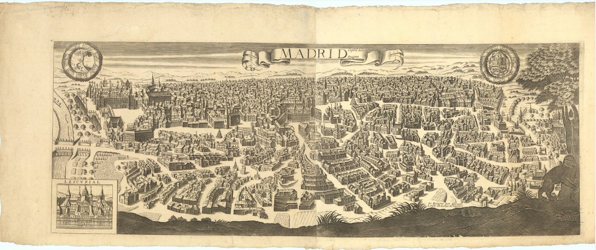 IGNSpain's tweet photo. 📜 La Biblioteca del #IGNSpain acaba de adquirir el único ejemplar conocido en el mundo de una vista hasta ahora inédita de Madrid, impresa por Giuseppe Longhi en Bolonia en torno a 1670.

✔️ Con este descubrimiento y adquisición se añade un nuevo ejemplar a la lista de las primeras imágenes impresas de #Madrid.

🔎 Consulta su ficha 👉🏼 https://t.co/ImCu9zyZOC

#CNIG #BibliotecaIGN #PlanosMadrid #GiuseppeLonghi @transportesgob