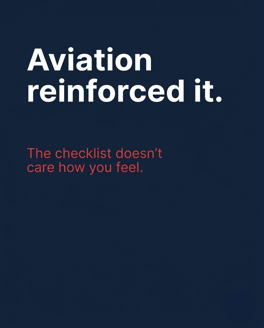 ParmeetOfficial's tweet photo. The checklist doesn't care how you feel. That's the whole lesson. 💪

Which habit do you never skip?

#Discipline #Consistency #AviationLife #PilotLife #NCC #GoaLife #MorningRoutine #FounderLife https://t.co/fDCLxaZGsf