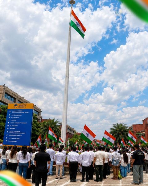 IicAmity's tweet photo. 💡 Independence is not only about remembering our past—it is about innovating for our future.
Amity University Noida celebrated Independence Day 2026 with patriotic enthusiasm and active participation from students, faculty members, and staff. https://t.co/LKPsiD8EK4