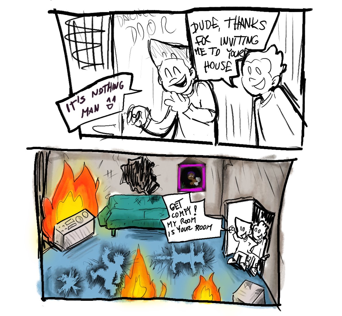 wrbudd's tweet photo. what possessed me when i made this comic???
#picosschool https://t.co/wc9JhADVsA