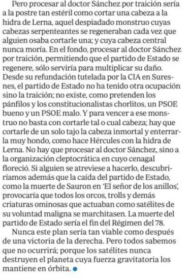 Agencia_FARO's tweet photo. Juan Manuel de Prada: «Desde su refundación tutelada por la CIA en Suresnes, el partido de Estado no ha tenido otra ocupación sino la traición; no existe, como pretenden los pánfilos y los constitucionalistas chorlitos, un PSOE bueno y un PSOE malo».

https://t.co/qX5MglUBHL https://t.co/r9zIeZbNRY