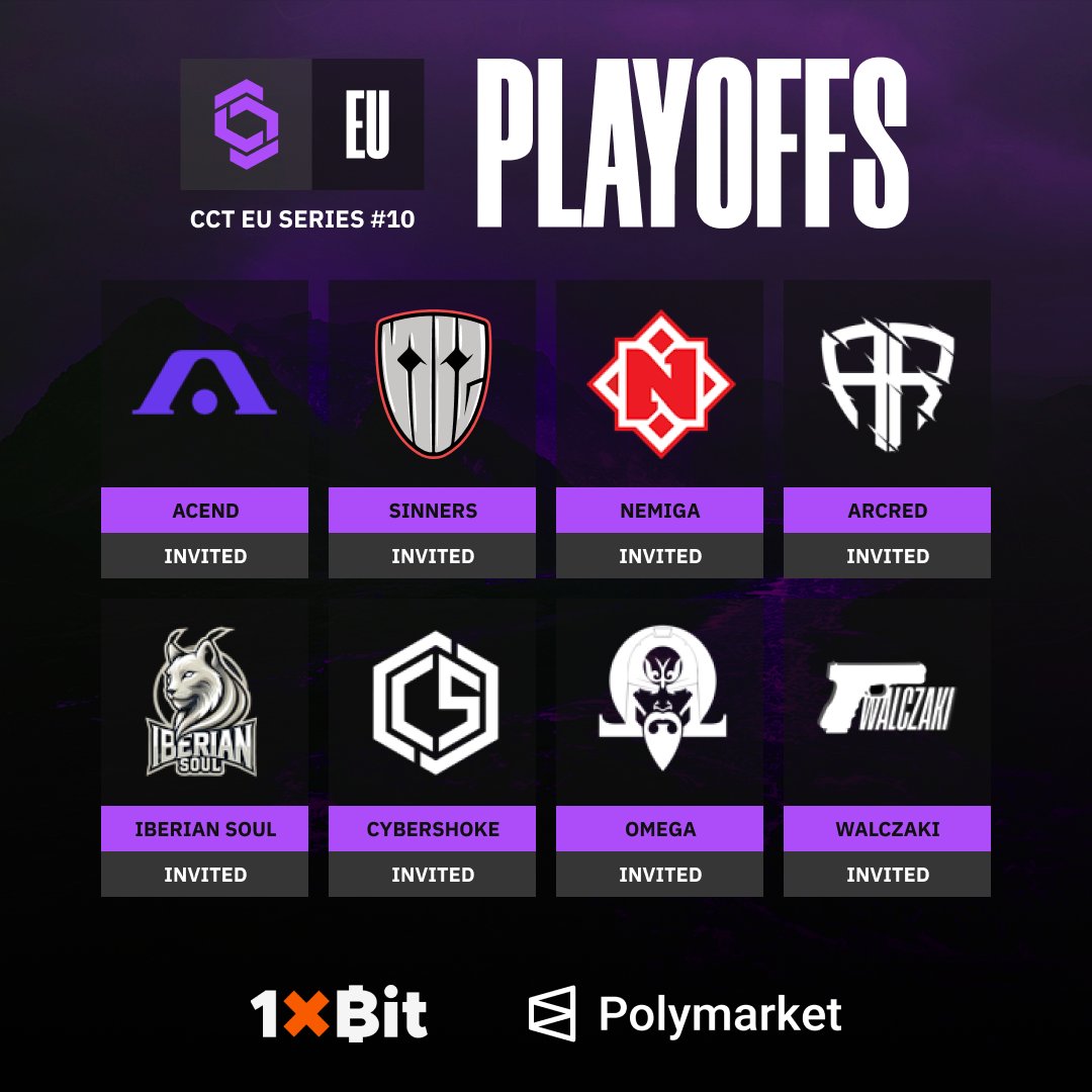 CCT_CS's tweet photo. 🚨 Warning: CCT EU Series #10 Group Stage is LIVE!!!

The group stage teams will compete in a BO3 Swiss system, and the winners will join our invited playoff teams 🫡 https://t.co/wewTtvPyM8