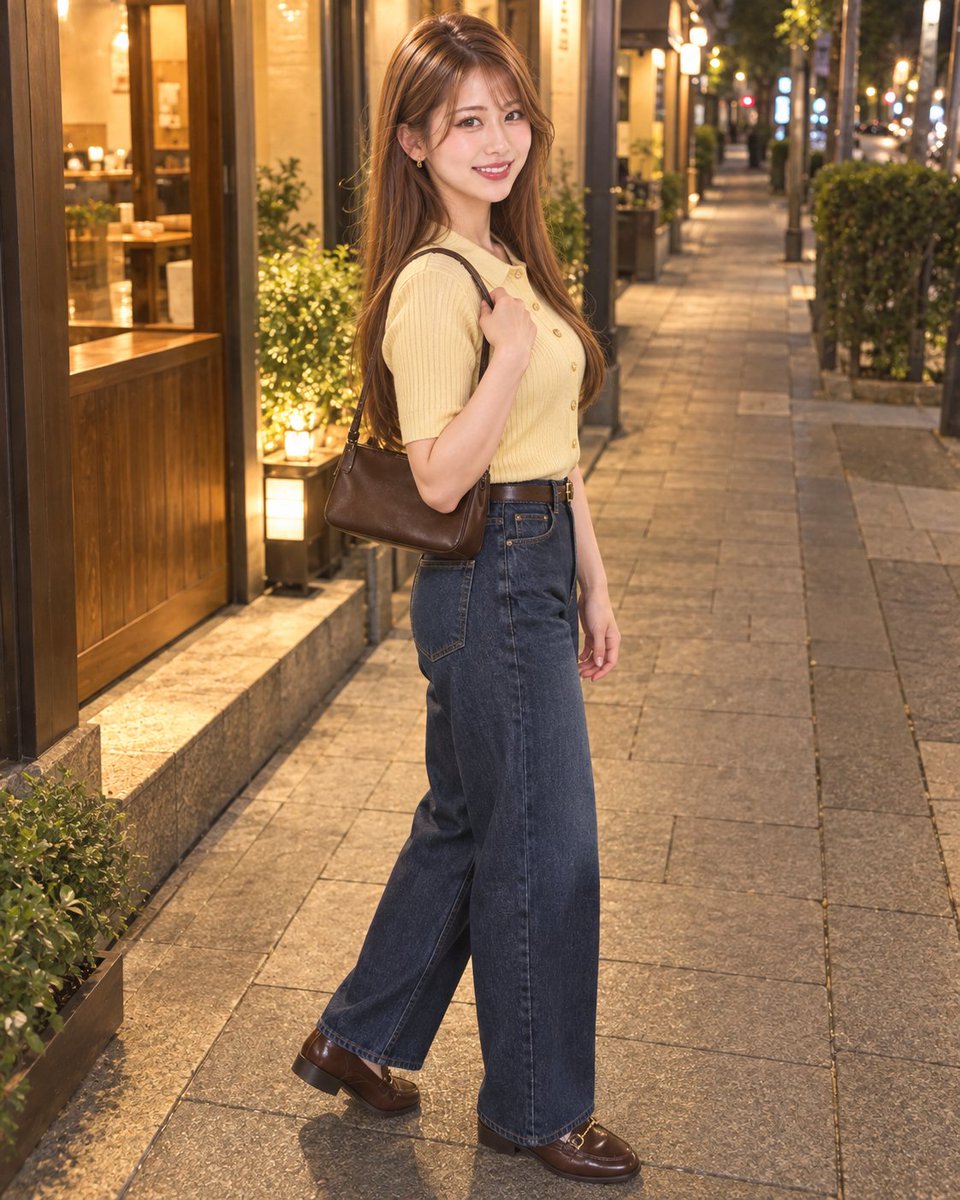 AiRis_project's tweet photo. こんばんは、美玲です💛

今日はバターイエローのニットに、��いめのデニム。
バッグと靴はブラウンでそろえてみたよ。

友達とのごはんで、たくさん笑って充電完了。
みんなも一日、おつかれさま☺️

#AiRis #アイリス
#橘美玲 #AIアイドル https://t.co/WVKWRY5D6K