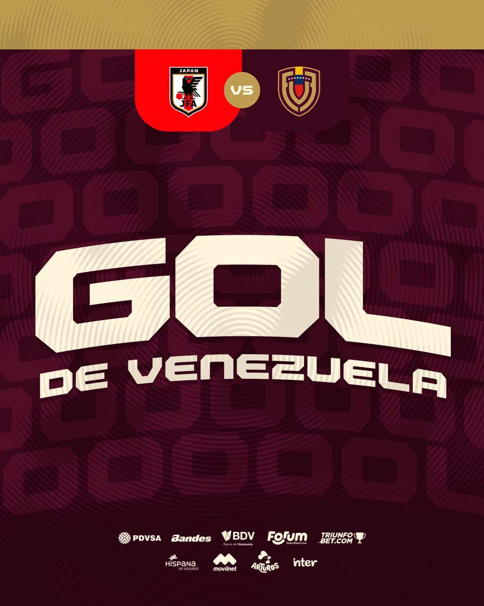 SeleVinotinto's tweet photo. ⏱️ 46’ - ¡GOOOOOOOOOOOOOLAAAAAAAAAAZOOOOOOOOOOOOOO!
¡Jugadón de Luis Balbo que genero una gran ocasión para la definición espectacular de Kevin Kelsy entrando al área!
Japón 0-1 Venezuela
#SiempreVinotinto 🇻🇪 https://t.co/7x9bUSH8rO