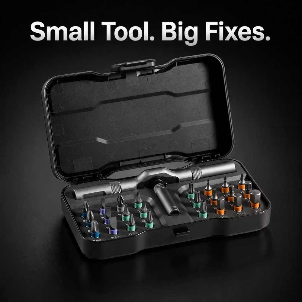 Norvaline_store's tweet photo. Handle everyday repairs without digging through a drawer full of mismatched screwdrivers. The compact case keeps a ratcheting driver, detachable handle and 24 S2 steel bits organized together for furniture, cabinets and common household fixes.
Get here: https://t.co/JEvf8wLg57 https://t.co/JjbID6AzfV