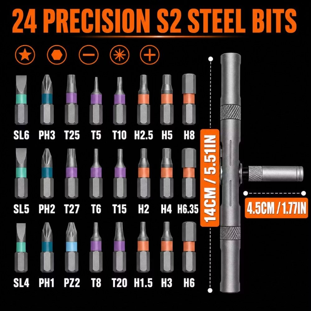 Norvaline_store's tweet photo. Handle everyday repairs without digging through a drawer full of mismatched screwdrivers. The compact case keeps a ratcheting driver, detachable handle and 24 S2 steel bits organized together for furniture, cabinets and common household fixes.
Get here: https://t.co/JEvf8wLg57 https://t.co/JjbID6AzfV