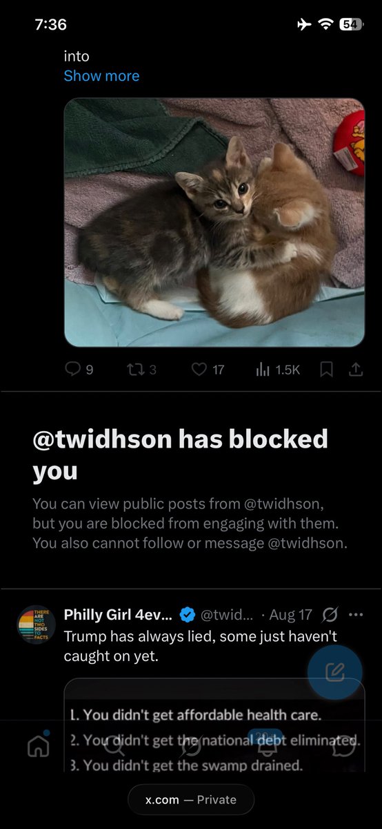 RevengeOfSweety's tweet photo. @dontmakemelick2 @twidhson @FoxNews lol @twidhson blocked me because of this tweet. You’re pathetic and wrong and you know it. You dont want people calling out your hypocrisy. You live in a sad little boxed in world. Closed minded, arrogant, narcissistic simpleton. https://t.co/42fSiH2coI