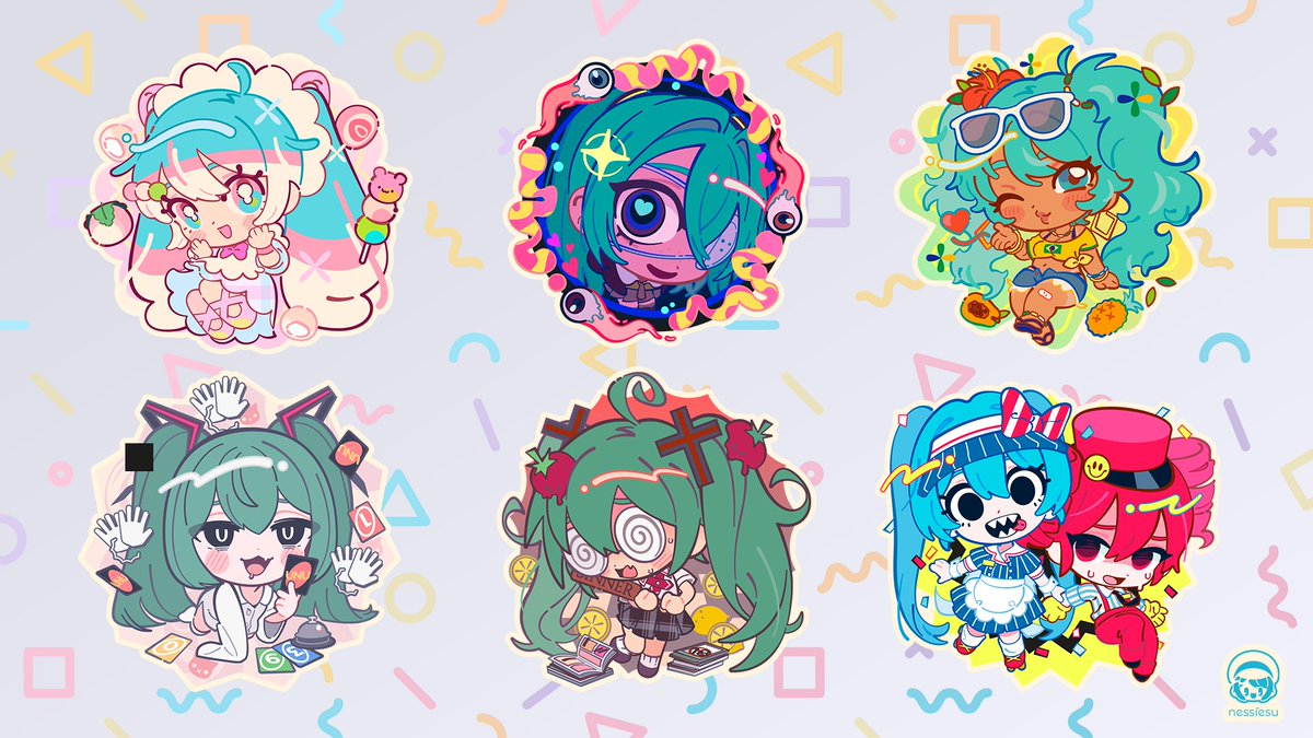 nessiesuart's tweet photo. 2025 / Miku chibis https://t.co/zGOaTgRFIX